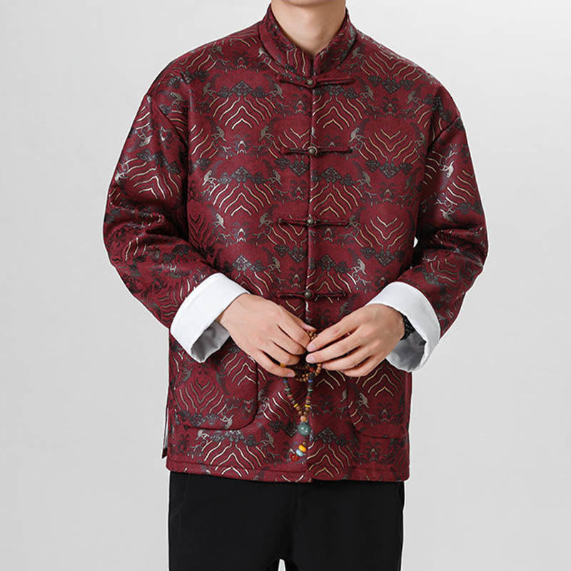 Buddha Stonesカエルボタン 中国唐装 波型 ロングシャツ メンズ ジャケット 衣類 - image 8