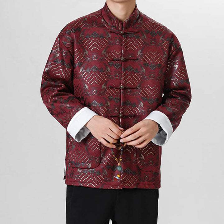 Buddha Stonesカエルボタン 中国唐装 波型 ロングシャツ メンズ ジャケット 衣類 - image 8