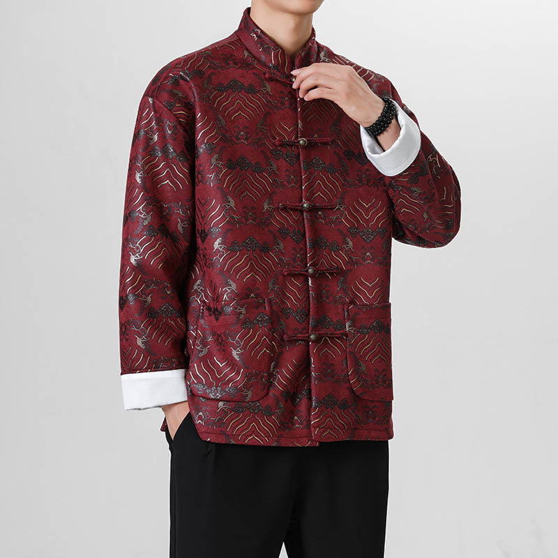 Buddha Stonesカエルボタン 中国唐装 波型 ロングシャツ メンズ ジャケット 衣類 - image 10
