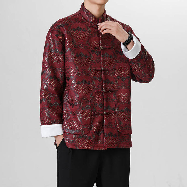Buddha Stonesカエルボタン 中国唐装 波型 ロングシャツ メンズ ジャケット 衣類 - image 10