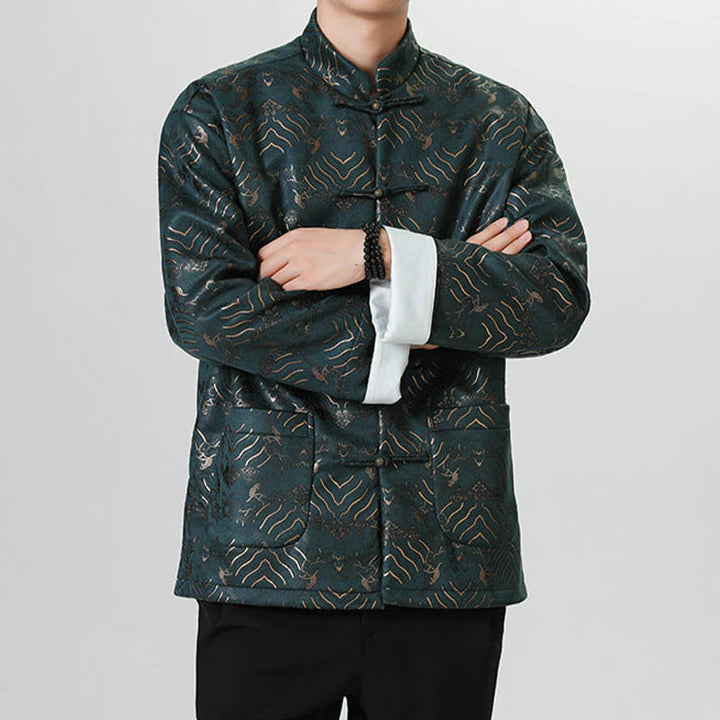 Buddha Stonesカエルボタン 中国唐装 波型 ロングシャツ メンズ ジャケット 衣類 - image 16