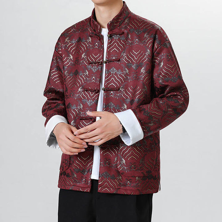 Buddha Stonesカエルボタン 中国唐装 波型 ロングシャツ メンズ ジャケット 衣類 - image 9