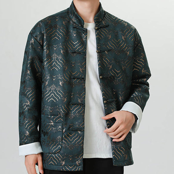 Buddha Stonesカエルボタン 中国唐装 波型 ロングシャツ メンズ ジャケット 衣類 - image 14