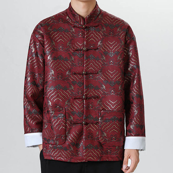 Buddha Stonesカエルボタン 中国唐装 波型 ロングシャツ メンズ ジャケット 衣類 - image 12