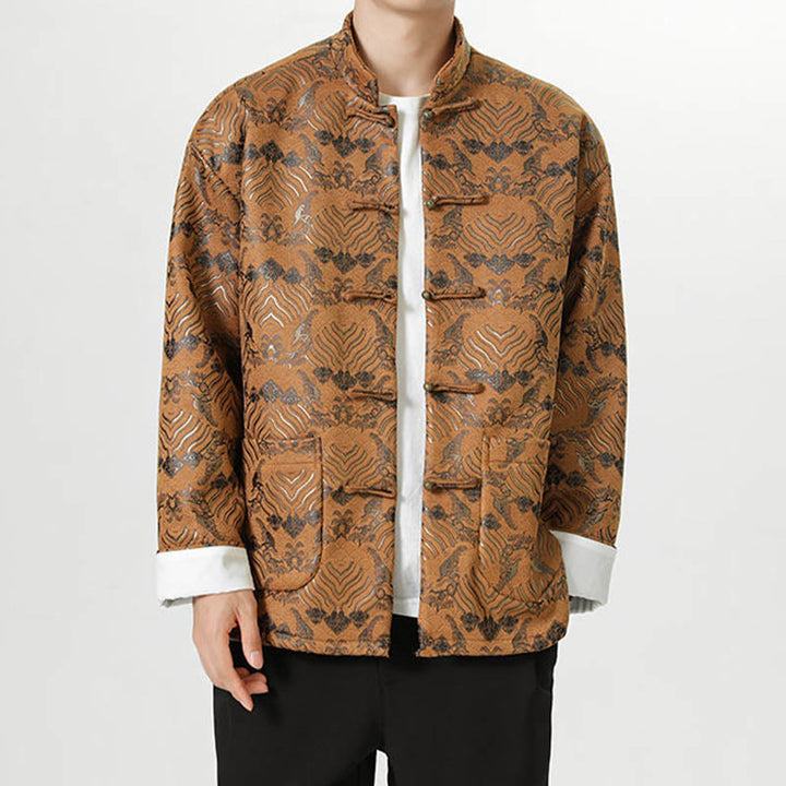 Buddha Stonesカエルボタン 中国唐装 波型 ロングシャツ メンズ ジャケット 衣類 - image 22