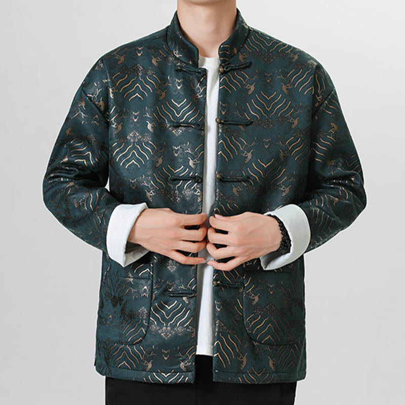 Buddha Stonesカエルボタン 中国唐装 波型 ロングシャツ メンズ ジャケット 衣類 - image 18