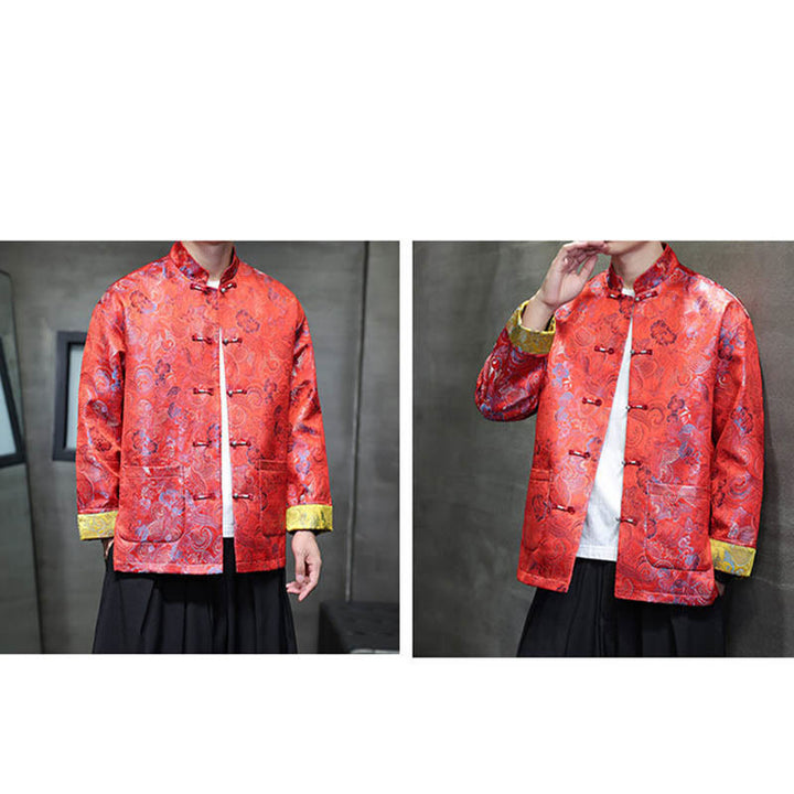 Buddha Stonesカエルボタン 中国唐装 スタンドカラー ロングシャツ メンズ ジャケット 衣類 - image 17
