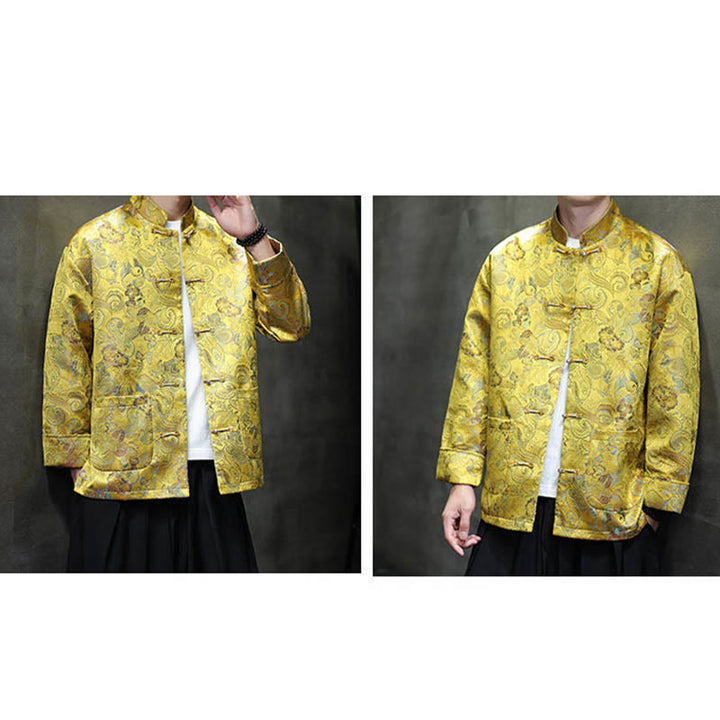 Buddha Stonesカエルボタン 中国唐装 スタンドカラー ロングシャツ メンズ ジャケット 衣類 - image 24