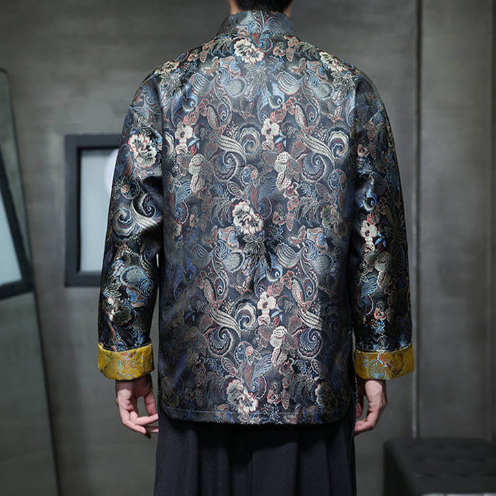 Buddha Stonesカエルボタン 中国唐装 スタンドカラー ロングシャツ メンズ ジャケット 衣類 - image 3