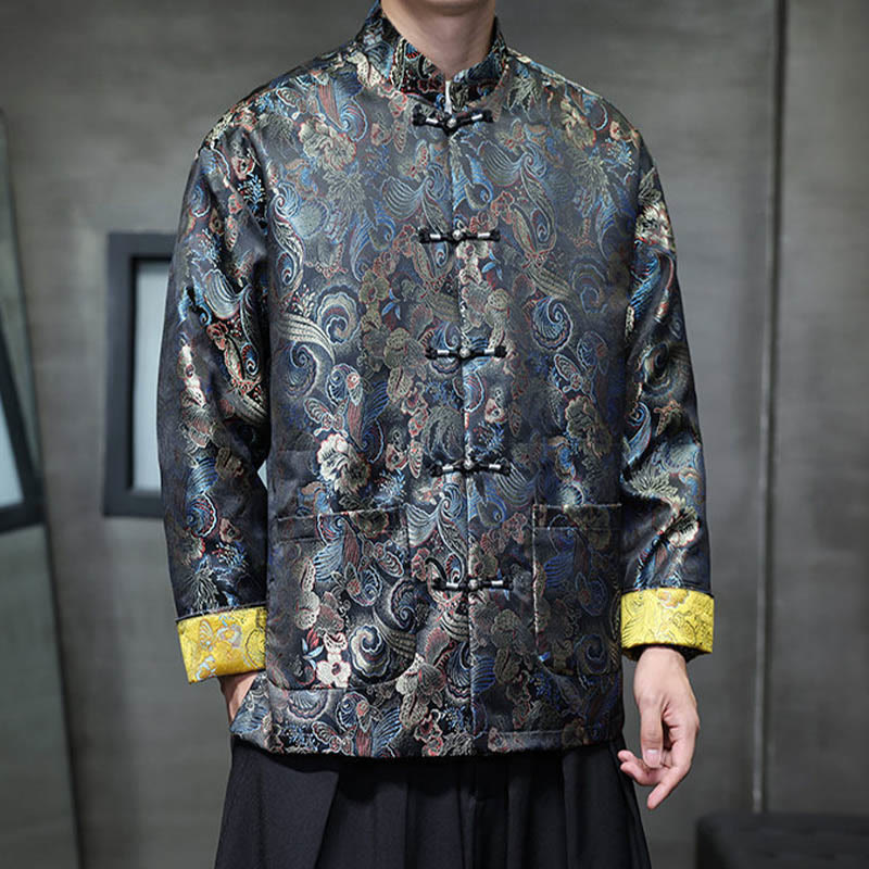 Buddha Stonesカエルボタン 中国唐装 スタンドカラー ロングシャツ メンズ ジャケット 衣類 - image 4