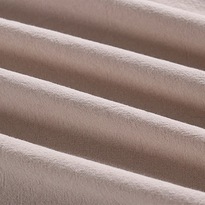 Buddha StonesゆったりメンズTシャツ 無地トップス 半袖 Vネック 通気性 リネンシャツ - image 8