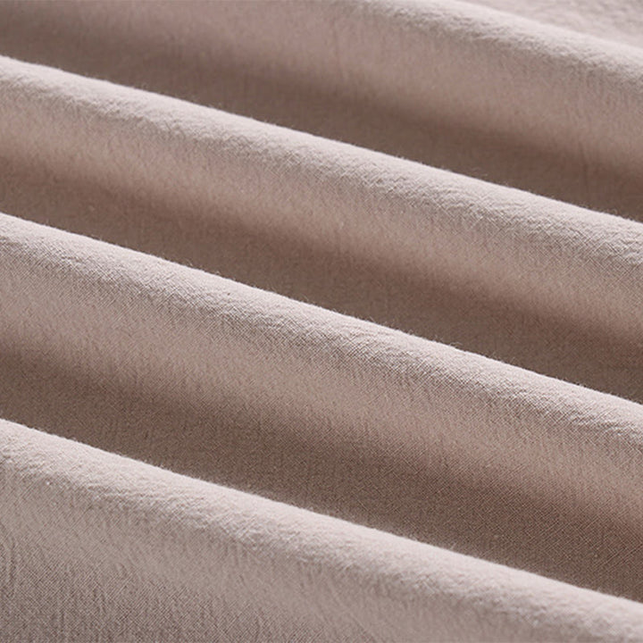 Buddha StonesゆったりメンズTシャツ 無地トップス 半袖 Vネック 通気性 リネンシャツ - image 8