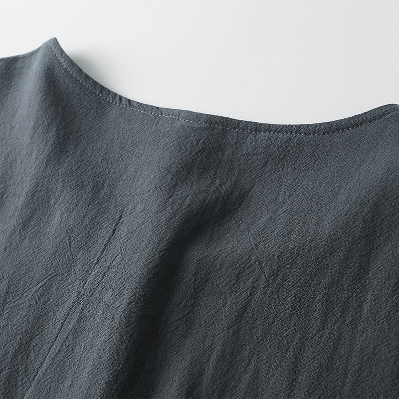 Buddha Stonesメンズ Tシャツ 無地 トップス 半袖 三つボタン Vカラー ソフトコットンシャツ - image 6