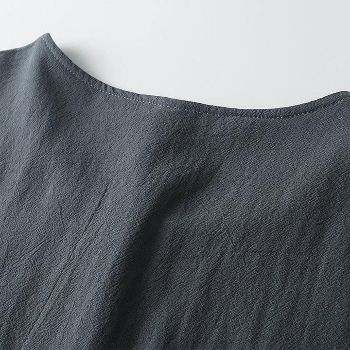 Buddha Stonesメンズ Tシャツ 無地 トップス 半袖 三つボタン Vカラー ソフトコットンシャツ - image 7