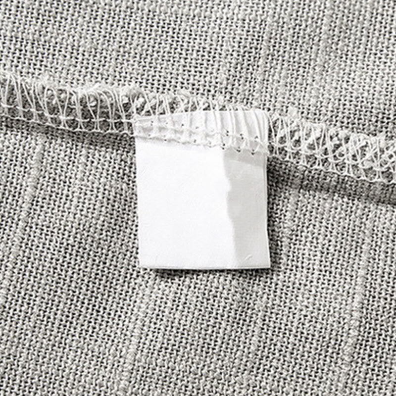 Buddha Stonesゆったりメンズシャツ 無地 ノッチネック トップス 半袖 快適 ボタン 通気性 コットンリネンシャツ - image 15