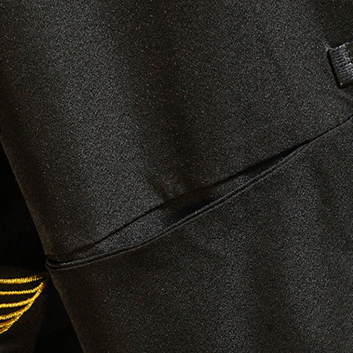 Buddha Stones刺繍龍鳳凰カジュアルフロッグボタンコットンメンズジャケットシャツ服 - image 9