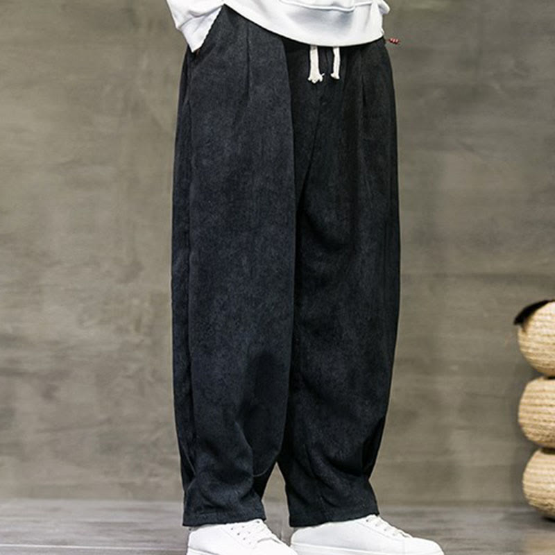 Buddha Stonesカジュアル 無地 コットン ブルマー メンズ パンツ ポケット付き - image 3