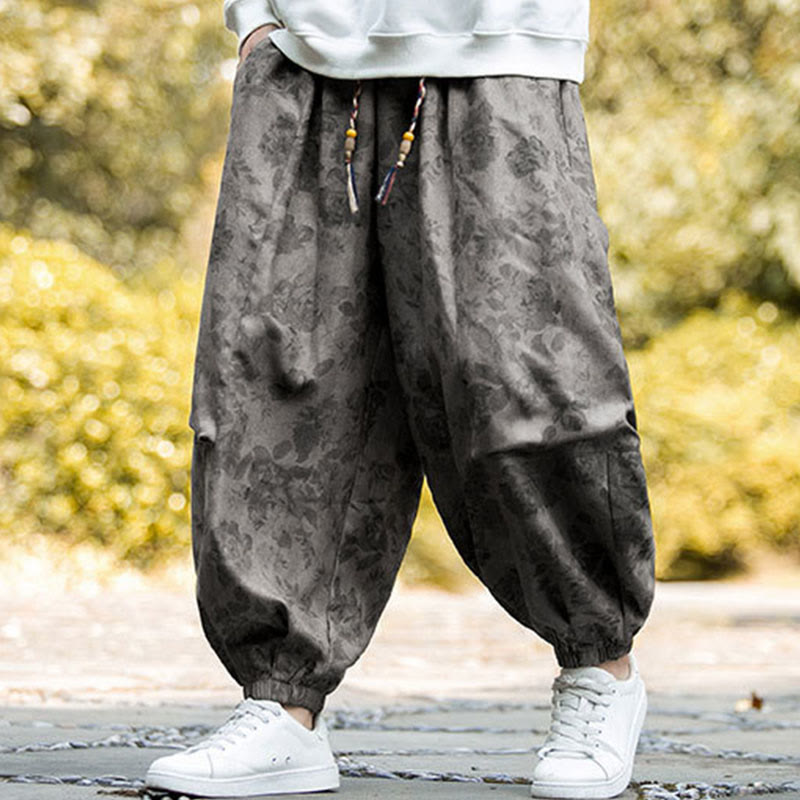 Buddha Stonesカジュアルフラワーコーデュロイコットンメンズパンツ（大きなポケット付き） - ディムグレー - US/UK/AU46、 EU56 (5XL) - image 16