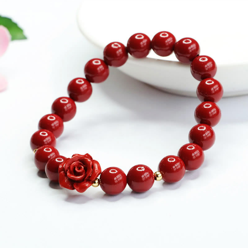 Buddha Stonesシナバーローズカームブレスレット