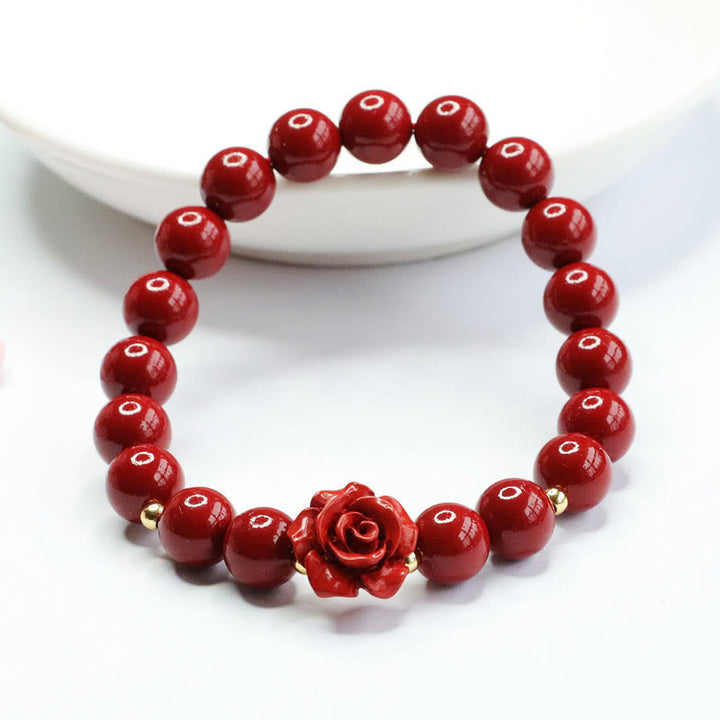 Buddha Stonesシナバーローズカームブレスレット