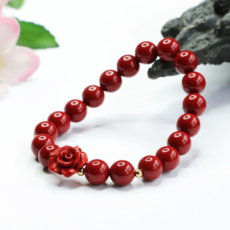 Buddha Stonesシナバーローズカームブレスレット