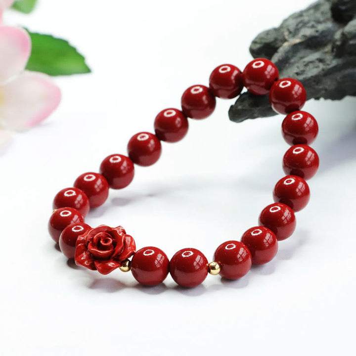 Buddha Stonesシナバーローズカームブレスレット