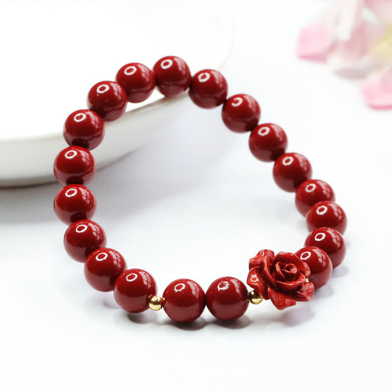 Buddha Stonesシナバーローズカームブレスレット