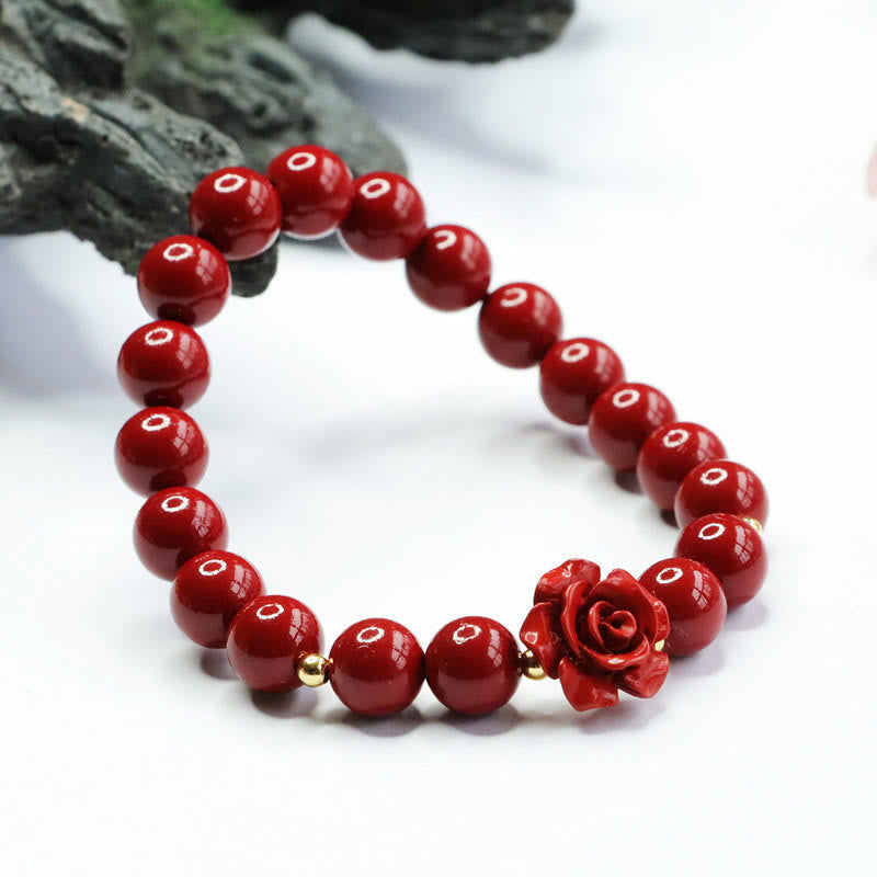 Buddha Stonesシナバーローズカームブレスレット