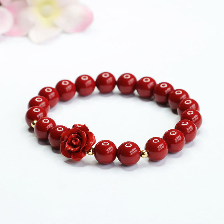Buddha Stonesシナバーローズカームブレスレット