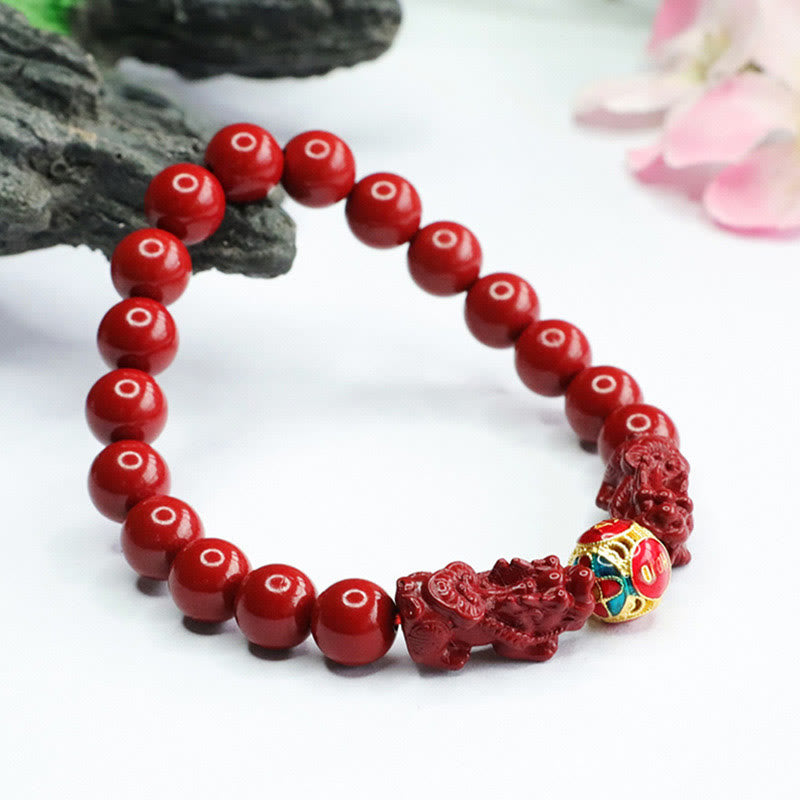 Buddha Stones辰砂 ダブル貔貅 邪悪な霊を寄せ付けないブレスレット - image 8