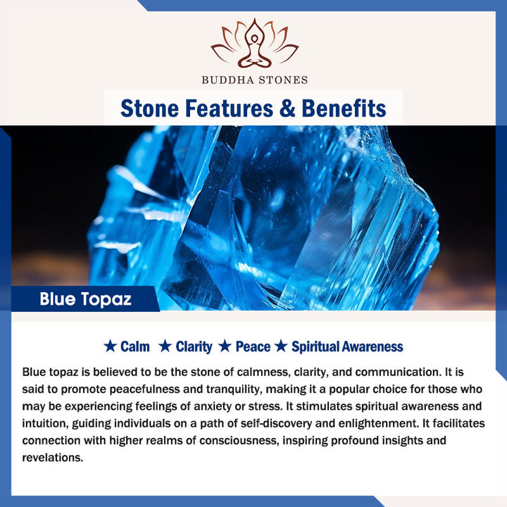 Buddha Stonesブルートパーズ クラリティブレスレット