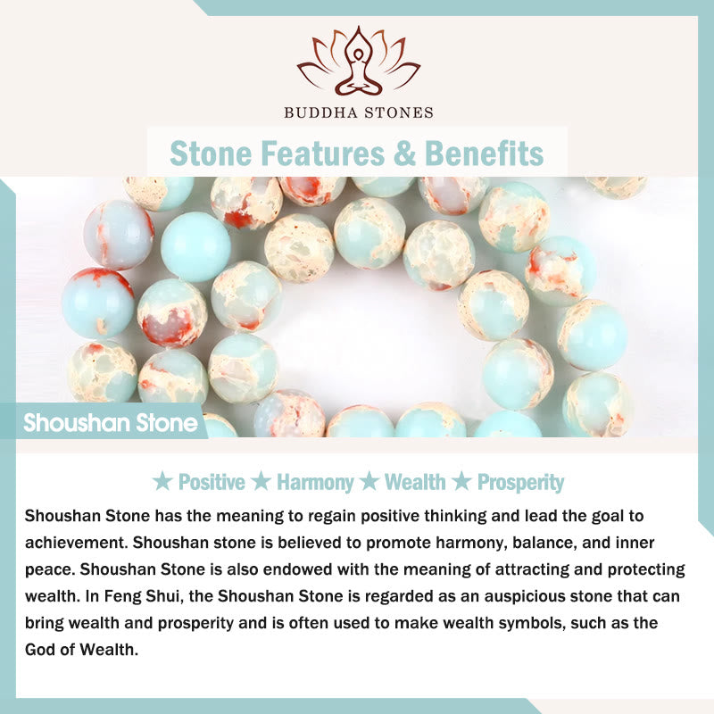 Buddha Stones寿山石銅貨四方八方富貴ブレスレット