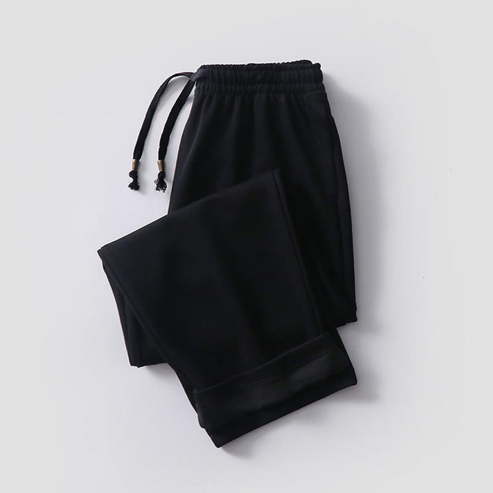 Buddha Stones無地 コットンフリース ドレープ メンズ パンツ ポケット付き