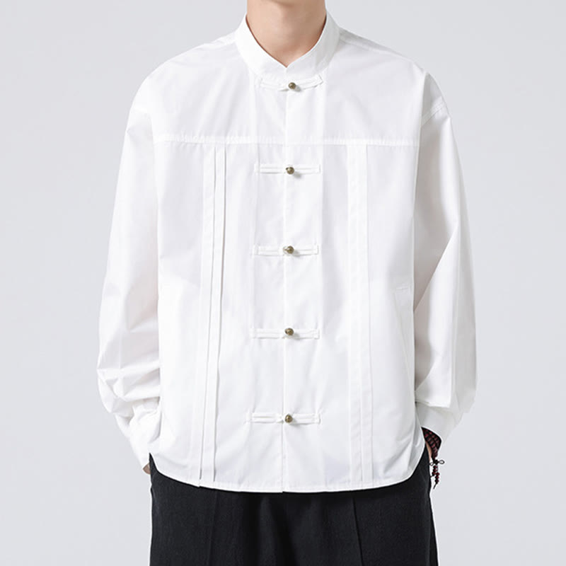Buddha Stonesスタンドカラー ボタン スパンデックス メンズシャツ - image 15