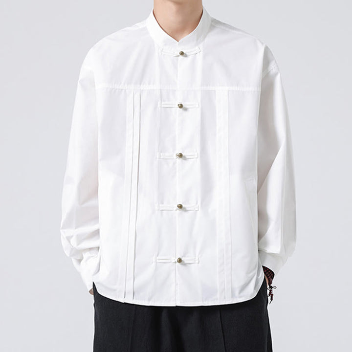 Buddha Stonesスタンドカラー ボタン スパンデックス メンズシャツ - image 15