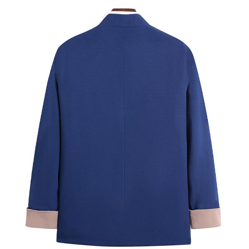 Buddha Stones龍刺繍カエルボタンポリエステルメンズジャケットシャツポケット付き - image 18