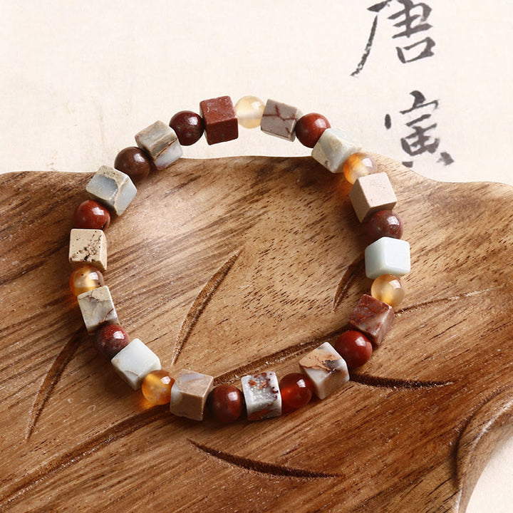 Buddha Stones赤瑪瑙 寿山石 穏やかな祝福のブレスレット