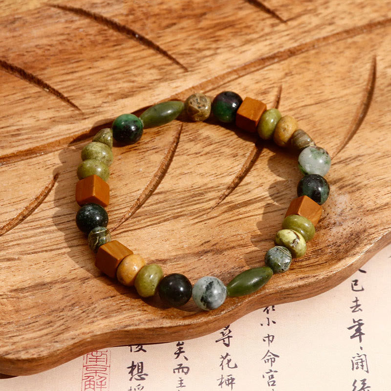 Buddha Stones寿山石赤瑪瑙繁栄ブレスレット