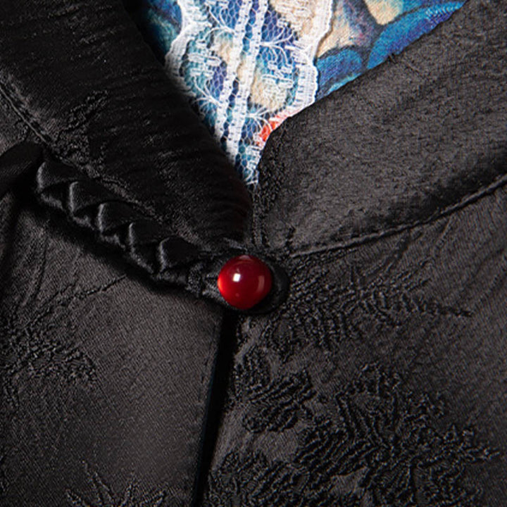 Buddha Stonesヴィンテージ刺繍花雲柄ベスト - image 4