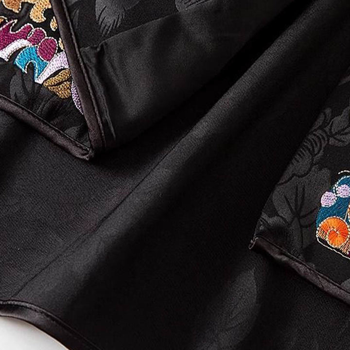 Buddha Stonesヴィンテージ刺繍カラフルな雲花柄ベスト - image 2