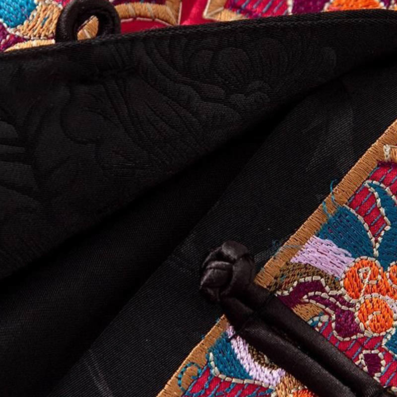 Buddha Stonesヴィンテージ刺繍カラフルな雲花柄ベスト - image 6