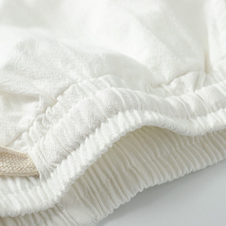 Buddha Stonesクロスカラーコットン唐装漢服トップスパンツメンズセット - image 22