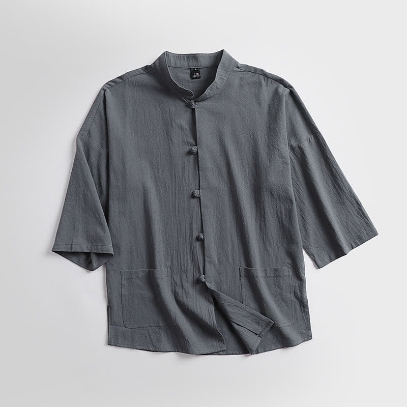 Buddha Stones七分袖 クロップド丈 ブルマー コットン トップス パンツ 衣類 メンズ セット - image 2