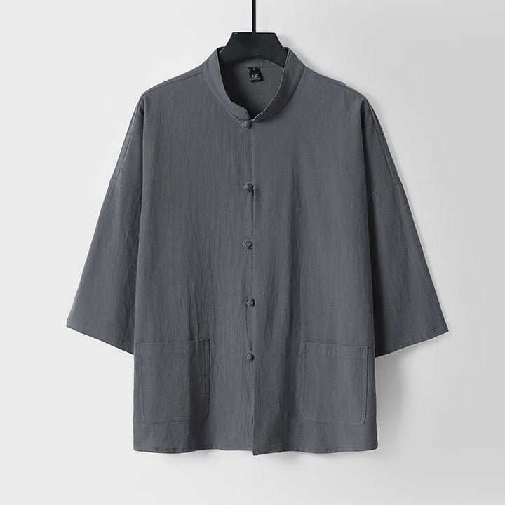 Buddha Stones七分袖 クロップド丈 ブルマー コットン トップス パンツ 衣類 メンズ セット