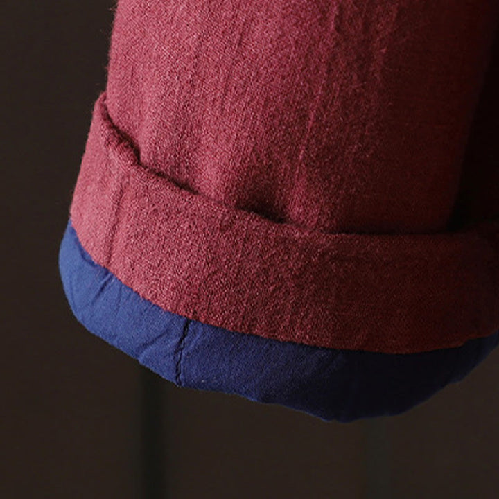 Buddha Stones無地 カジュアル フロッグボタン タートルネック コットン リネン レディース ジャケット シャツ 衣類 - image 7