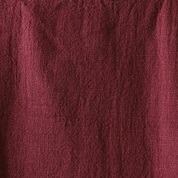 Buddha Stones無地 カジュアル フロッグボタン タートルネック コットン リネン レディース ジャケット シャツ 衣類 - image 11