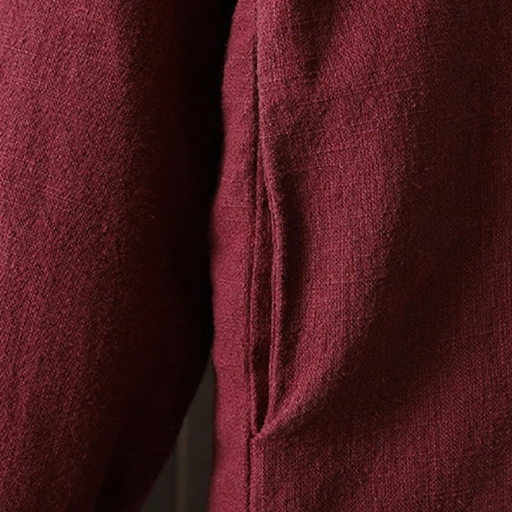 Buddha Stones無地 カジュアル フロッグボタン タートルネック コットン リネン レディース ジャケット シャツ 衣類 - image 10