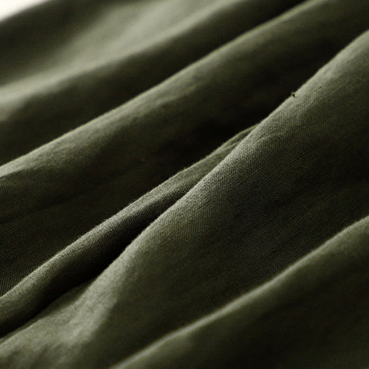 Buddha Stonesヴィンテージ ハイウエスト レースアップ コットンリネン ハーレムパンツ ポケット付き - image 37