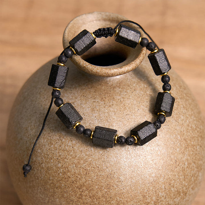 Buddha Stonesブラックトルマリン ラブブレスレット