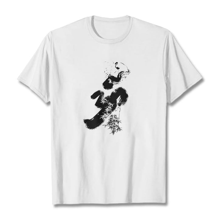 Buddha StonesOM 竹墨 コットンTシャツ - 白 - 2XL - image 6